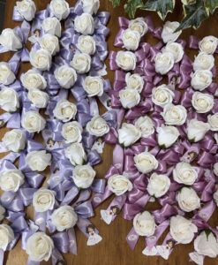 Segnaposto Rosa di Sapone Bianco Lilla 100 - NonSoloCrimonie.it