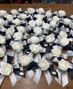 Segnaposto Rosa di Sapone Bianca Nero Grigio 100 - NonSoloCerimonie.it