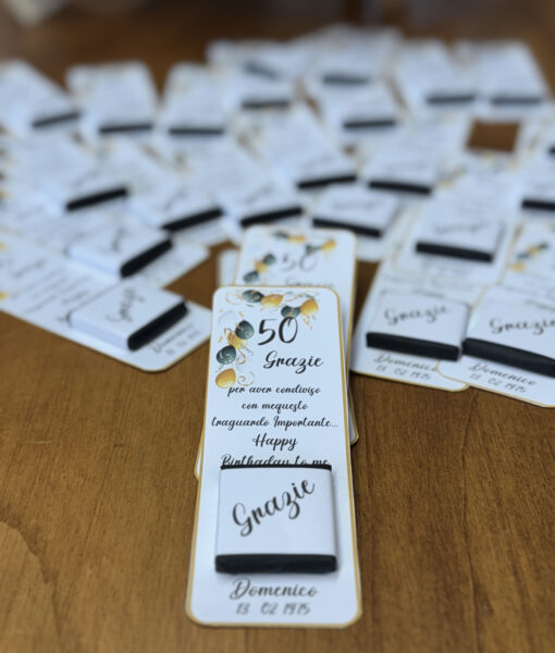 Segnaposto Cioccolatino Personalizzato Super 50 102 - NonSoloCerimonie.it