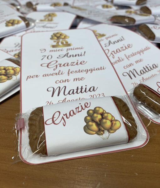 Segnaposto Cioccolatino Personalizzato Biscottino 100 - NonSoloCerimonie.it