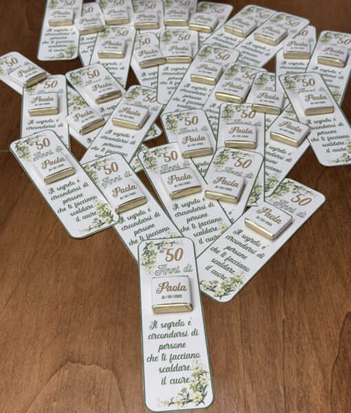 Segnaposto Cioccolatino Personalizzato Super Verde 50 100 - NonSoloCerimonie.it