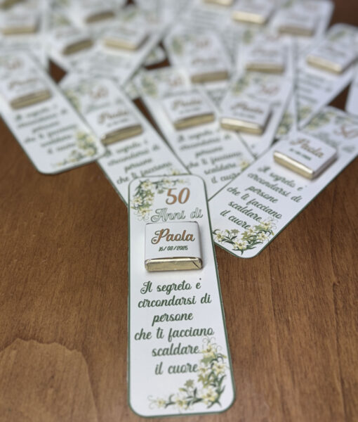 Segnaposto Cioccolatino Personalizzato Super Verde 50 101 - NonSoloCerimonie.it