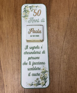Segnaposto Cioccolatino Personalizzato Super Verde 50 102 - NonSoloCerimonie.it