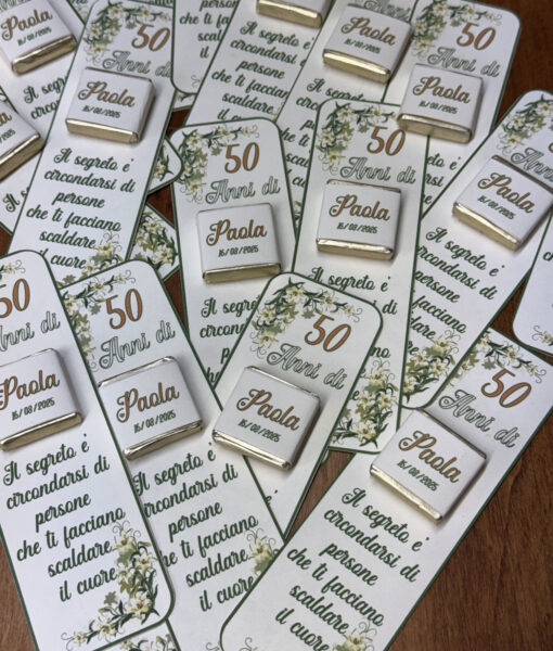 Segnaposto Cioccolatino Personalizzato Super Verde 50 103 - NonSoloCerimonie.it
