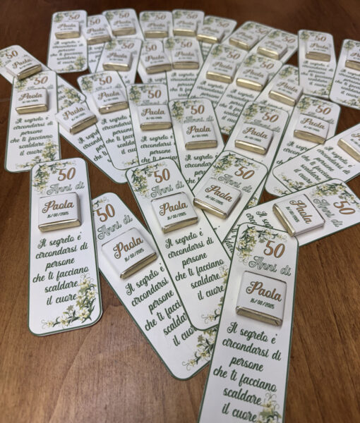 Segnaposto Cioccolatino Personalizzato Super Verde 50 104 - NonSoloCerimonie.it