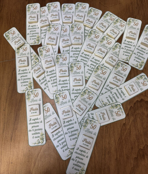 Segnaposto Cioccolatino Personalizzato Super Verde 50 105 - NonSoloCerimonie.it
