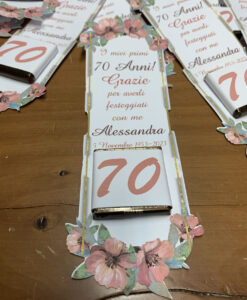 Segnaposto Cioccolatino Personalizzato Rosa Antico 102 - NonSoloCerimonie.it