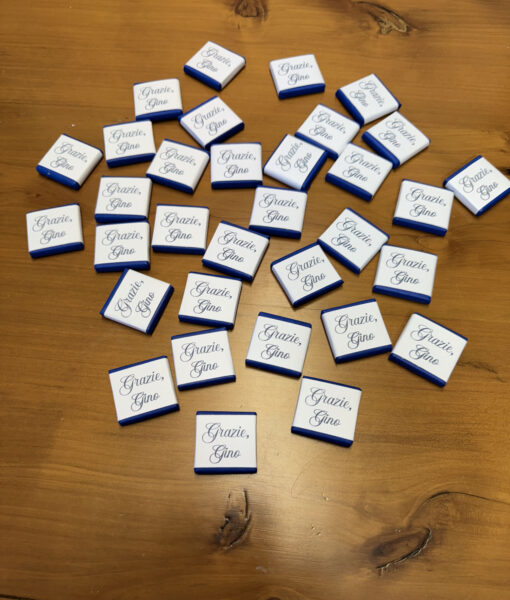 Segnaposto Cioccolatino Personalizzato Semplice Grazie 100 - NonSoloCerimonie.it