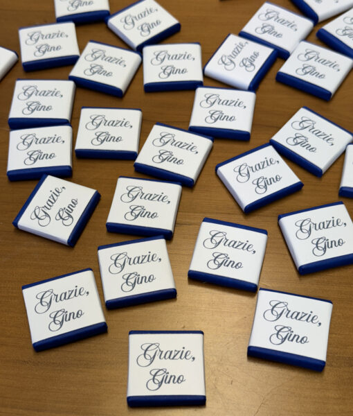 Segnaposto Cioccolatino Personalizzato Semplice Grazie 101 - NonSoloCerimonie.it
