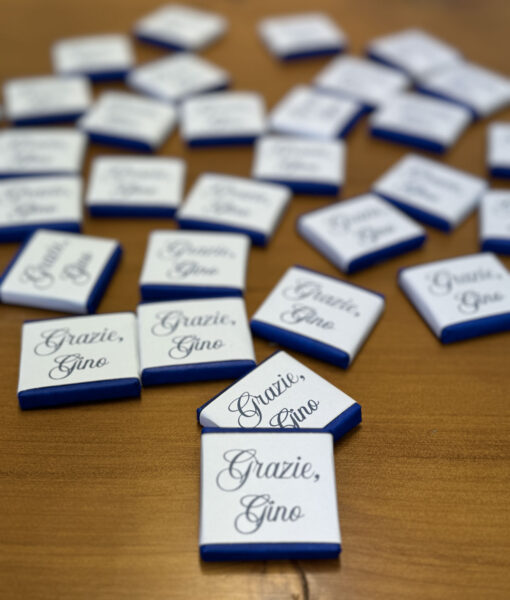 Segnaposto Cioccolatino Personalizzato Semplice Grazie 102 - NonSoloCerimonie.it