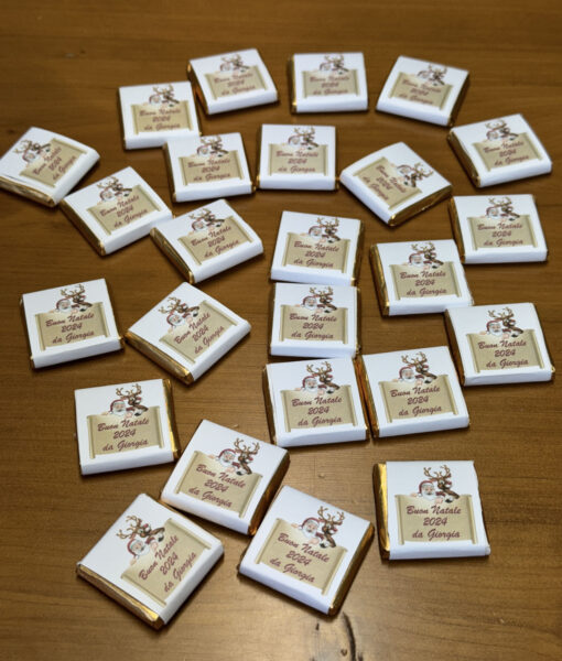 Segnaposto Cioccolatino Personalizzato Semplice Natale 101 - NonSoloCerimonie.it