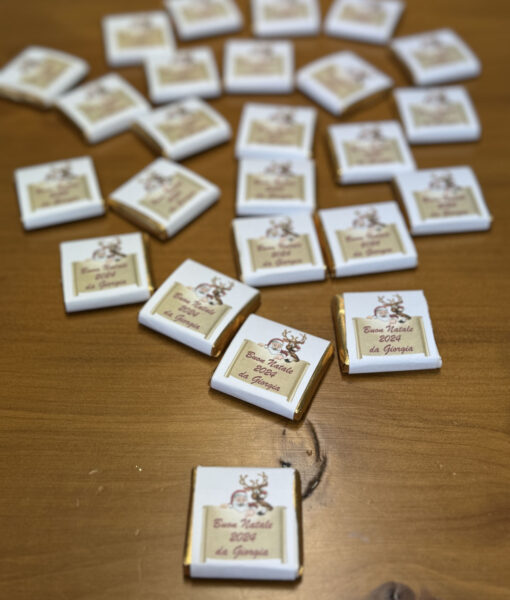 Segnaposto Cioccolatino Personalizzato Semplice Natale 102 - NonSoloCerimonie.it