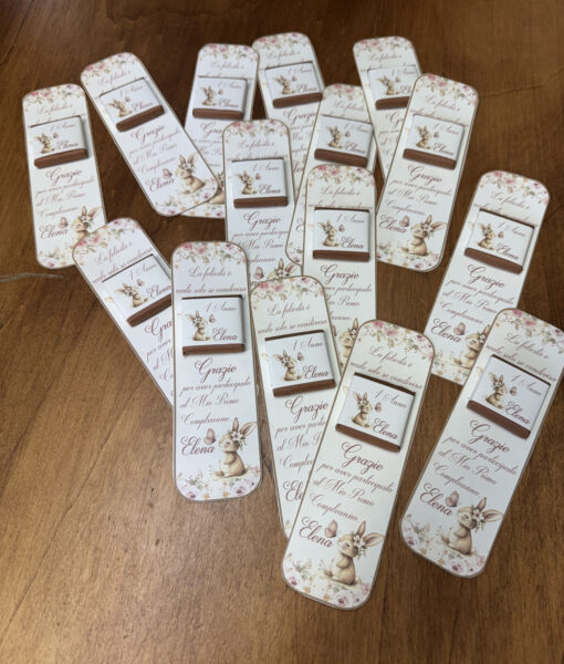 Segnaposto Cioccolatino Personalizzato Coniglio 100 - NonSoloCerimonie.it