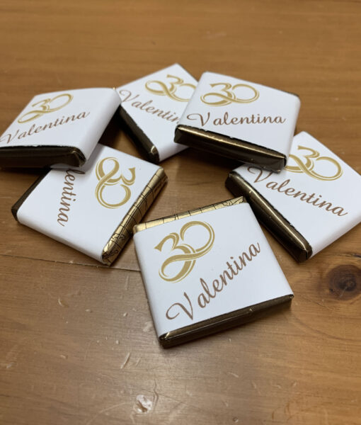 Segnaposto Cioccolatino Personalizzato Semplice 30 100 - NonSoloCerimonie.it