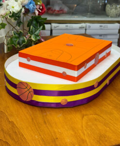 Vassoio Campo da Basket Giallo-Viola Arancione Bianco 102 - NonSoloCerimonie.it