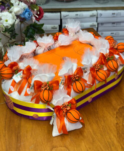 Vassoio Campo da Basket Giallo-Viola Arancione Bianco 104 - NonSoloCerimonie.it
