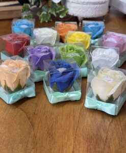 Segnaposto Rosa di Sapone Box Color Tiffany 101 - NonSoloCerimonie.it