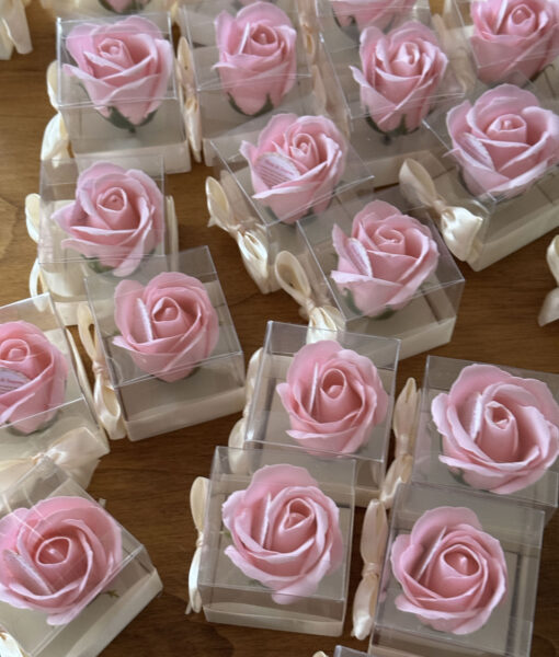 Segnaposto Rosa di Sapone Box Rosa Avorio 105 - NonSoloCerimonie.it