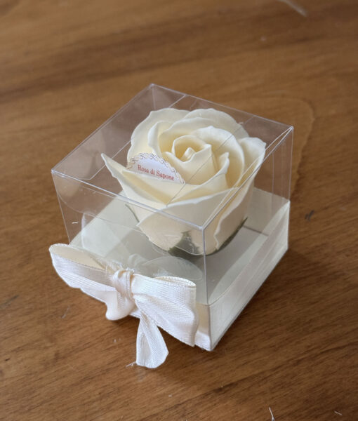 Segnaposto Rosa di Sapone Box Avorio Avorio 102 - NonSoloCerimonie.it