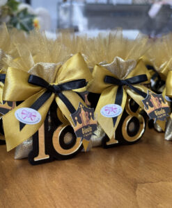 Bomboniera Porta Confetti 18 Nero Oro Oro Nero 102 - NonSoloCerimonie.it
