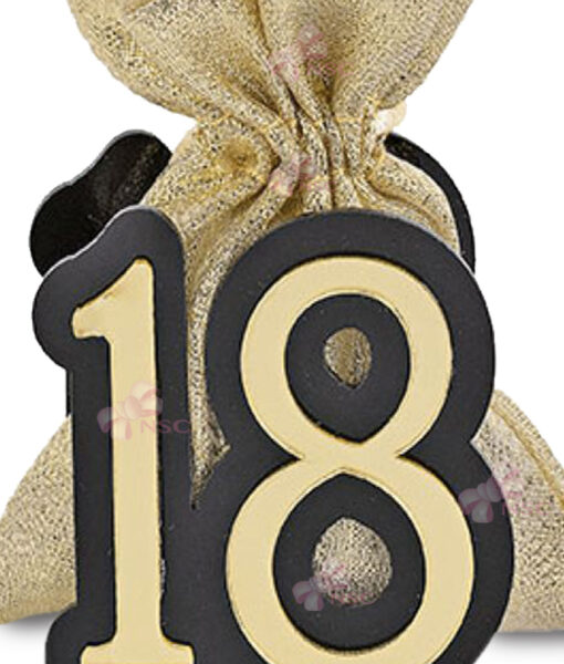 Bomboniera Porta Confetti 18 Nero Oro 1 - NonSoloCerimonie.it