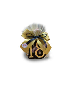 Bomboniera Porta Confetti 18 Nero Oro - NonSoloCerimonie.it