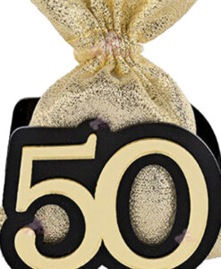 Bomboniera Porta Confetti 18 Nero Oro 1 - NonSoloCerimonie.it