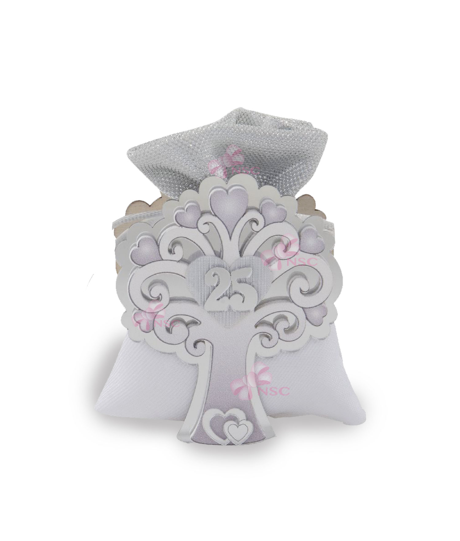 Segnaposto/Bomboniera Albero della Vita Legno Plexiglass 25 Anni - NonSoloCerimonie.it