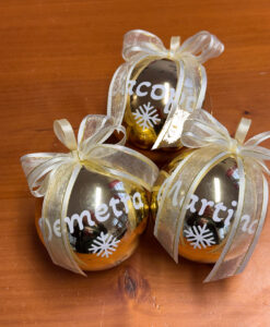 Pallina di Natale Personalizzata Oro Bianco 106 - NonSoloCerimonie.it