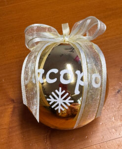 Pallina di Natale Personalizzata Oro Bianco 107 - NonSoloCerimonie.it