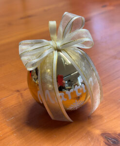 Pallina di Natale Personalizzata Oro Bianco 108 - NonSoloCerimonie.it