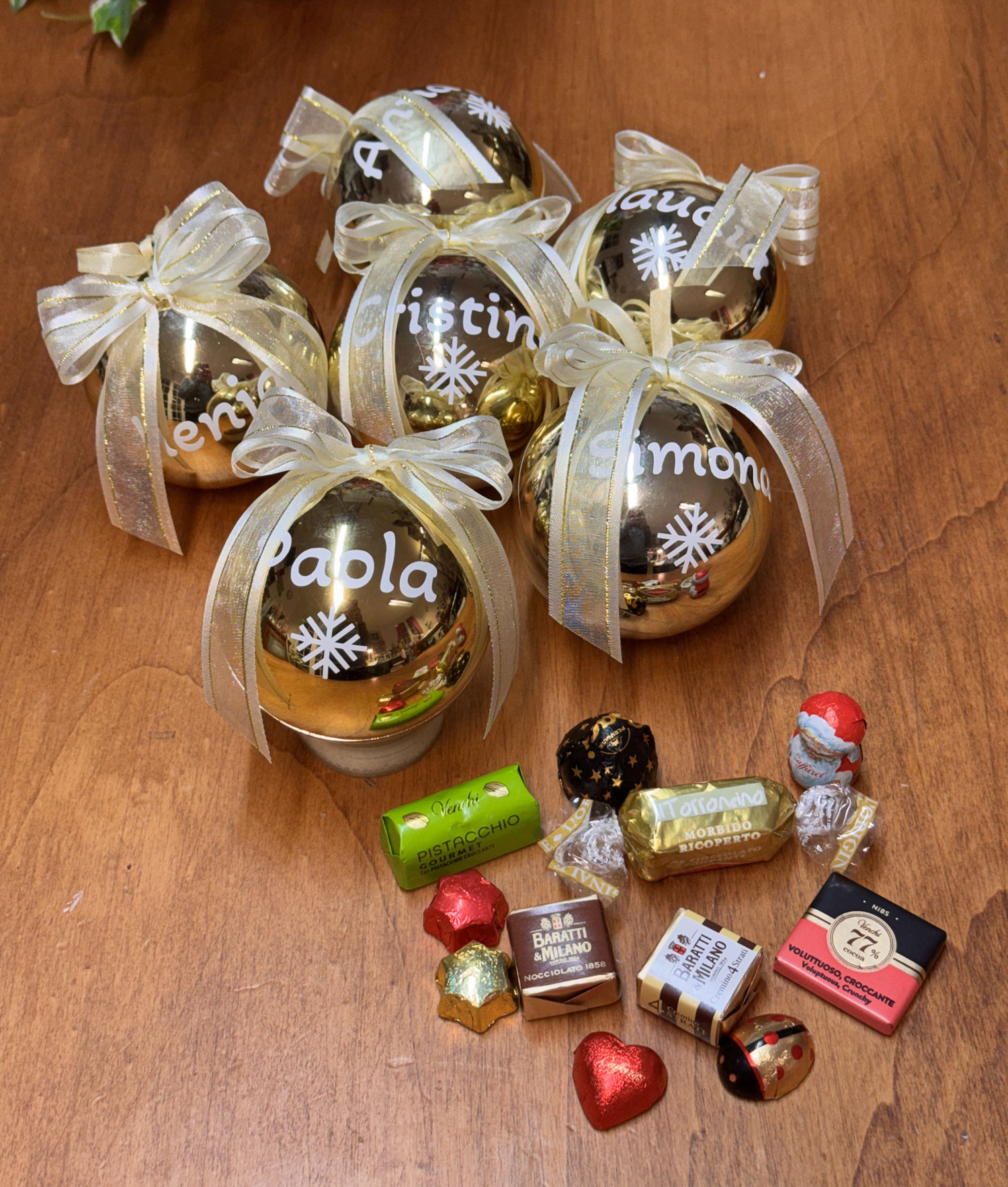 Pallina di Natale Personalizzata Oro Bianco 103 - NonSoloCerimonie.it